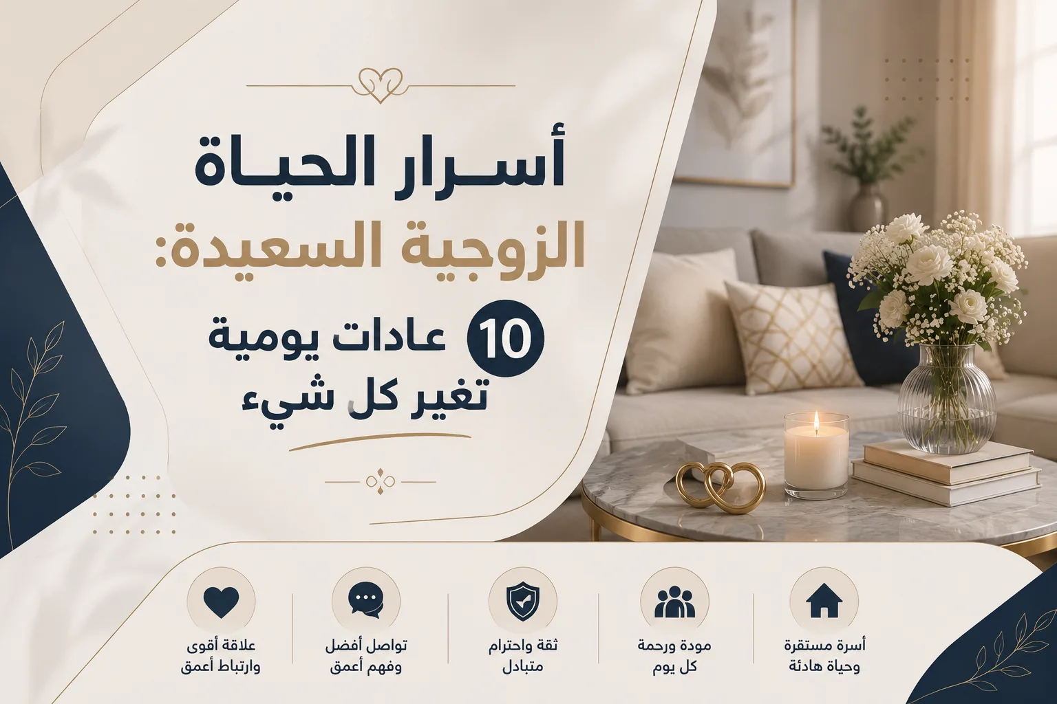 أسرار الحياة الزوجية السعيدة: 10 عادات يومية تغير كل شيء
